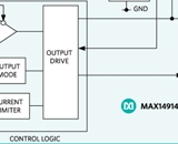 Драйвер Maxim для цифровых входов/выходов на стороне высокого напряжения, с функциями ограничения тока и push-pull